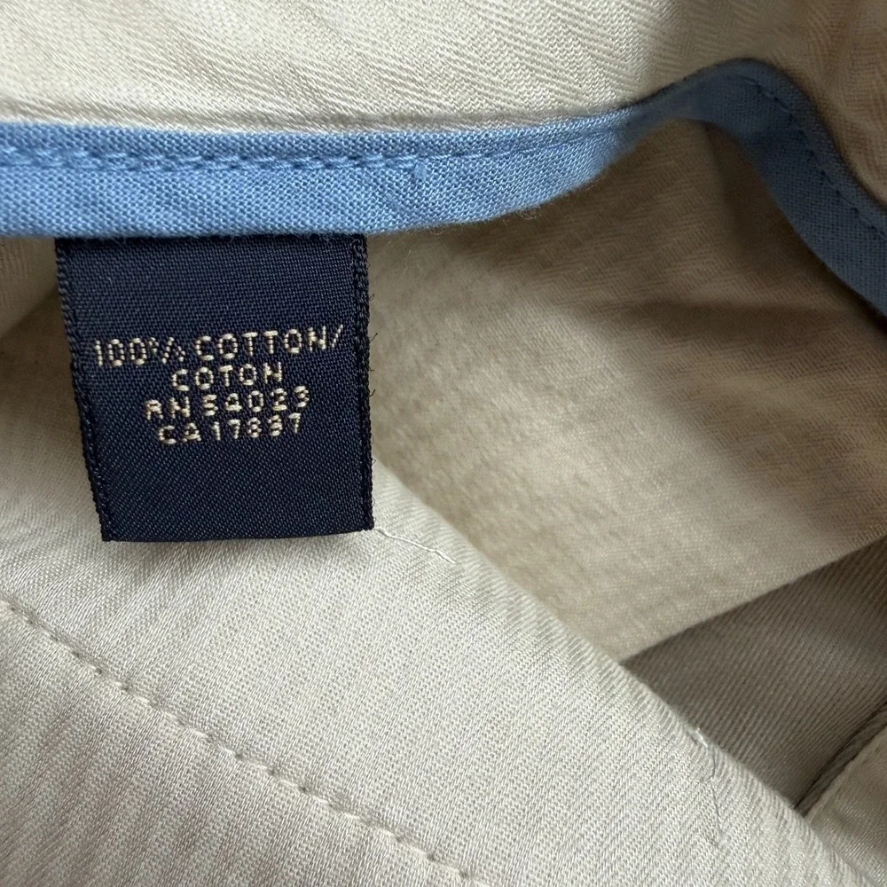 Banana Republic Gavin Pant Men 36x30 Beige Cotton Chino Straight Business Preppy